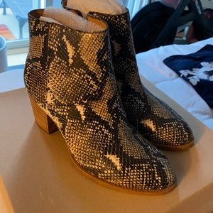 Madewell Snake Ankle Boots